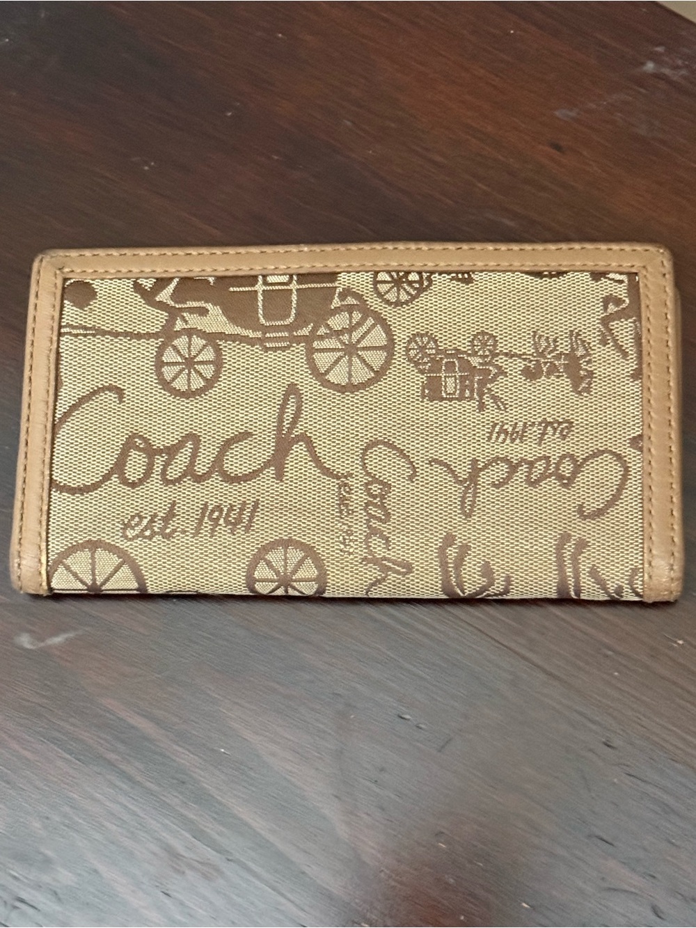 COACH HORSE AND CARRIAGE CHECKBOOK Wallet Slim